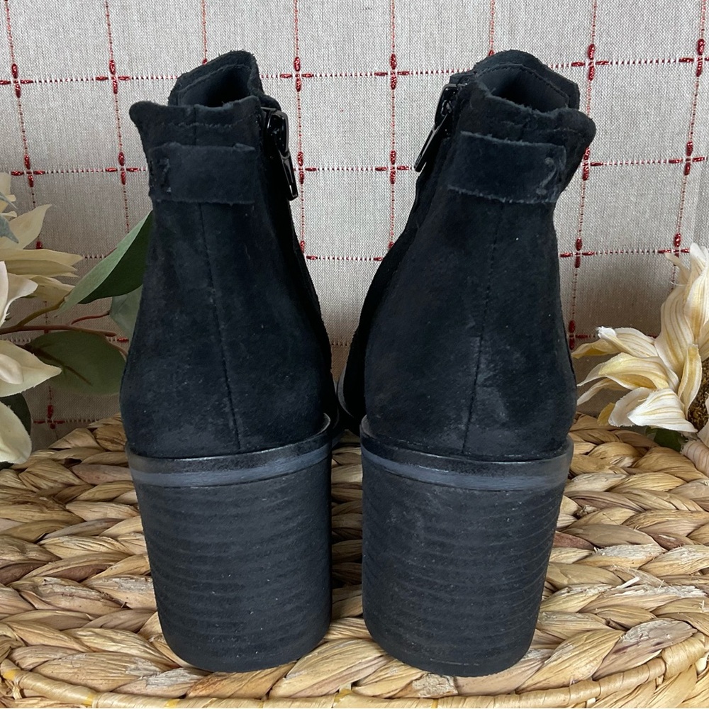 Zodiac “Larsen” Black Suede Ankle Boots Sz 6 Arch Support Comfy Booties NWOB - Picture 3 of 7